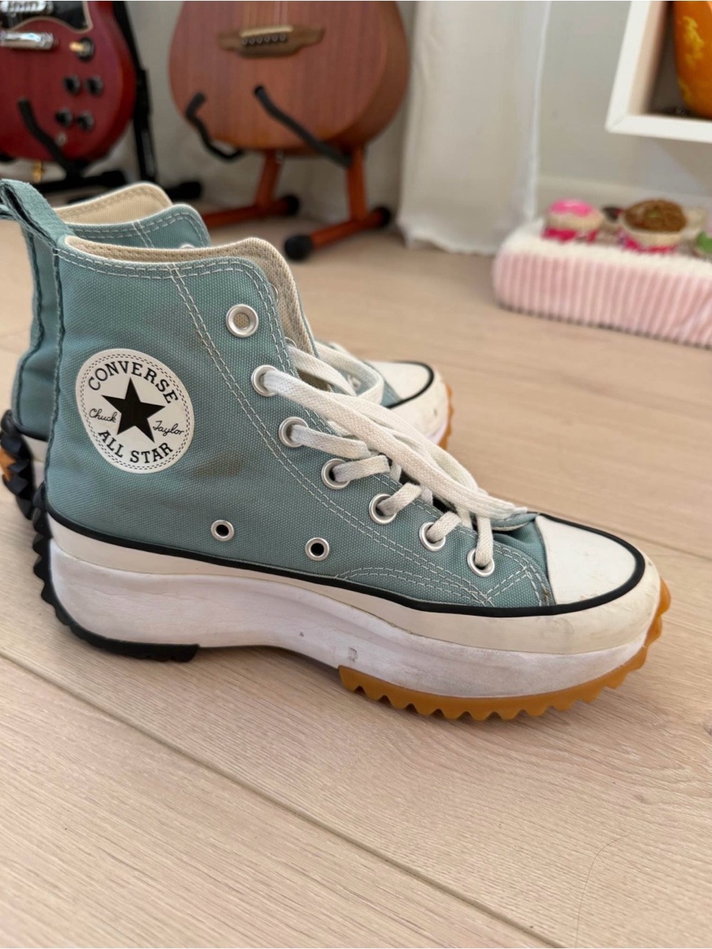 Converse Run HIKE platform Shoe Teal  size woman 6
